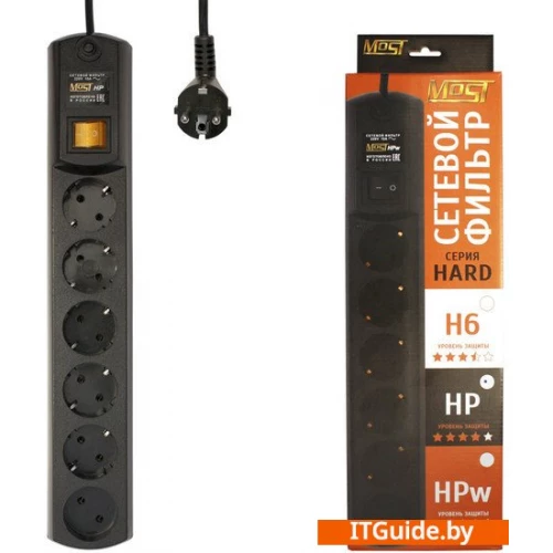 Сетевой фильтр Most HP 2 м (черный) ver1