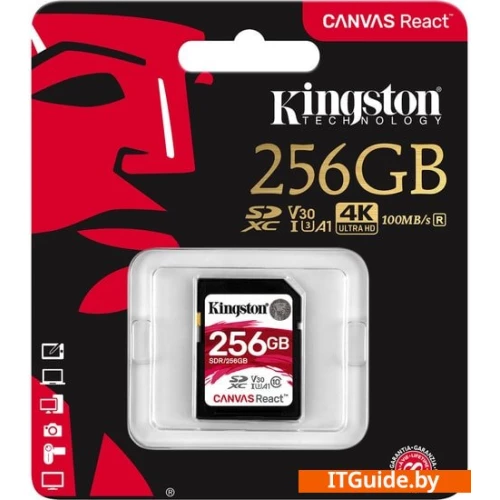 Kingston Canvas React SDR/256GB SDXC 256GB ver3