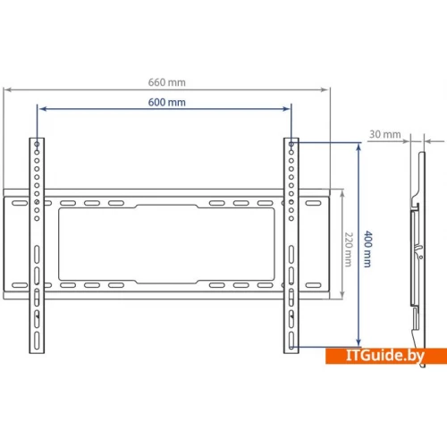 Кронштейн Kromax IDEAL-101 (черный) ver4