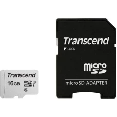 Карта памяти Transcend microSDHC 300S 16GB + адаптер