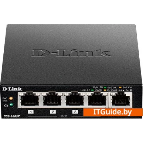 Коммутатор D-Link DGS-1005P/A1A ver1