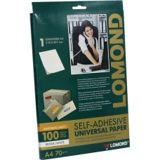Самоклеящаяся бумага Lomond универсальная для этикеток A4 70 г/м2 100 листов 2100001
