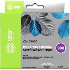 Картридж CACTUS CS-LC980C (аналог Brother LC980C)