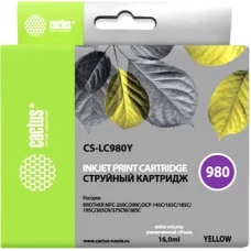 Картридж CACTUS CS-LC980Y (аналог Brother LC980Y)