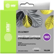 Картридж CACTUS CS-LC985Y (аналог Brother LC985Y)