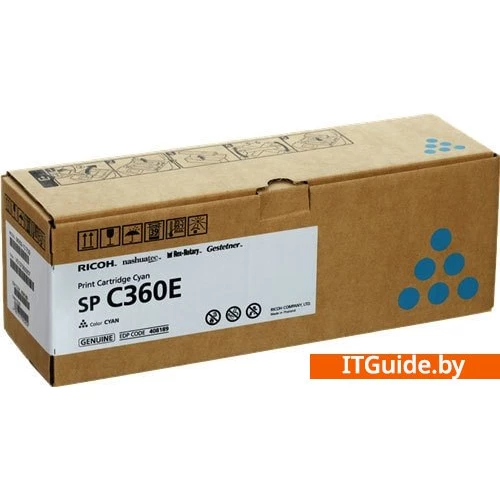 Картридж Ricoh SP C360E 408189 (циан) ver1