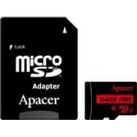 Карта памяти Apacer microSDXC AP64GMCSX10U5-R 64GB (с адаптером)