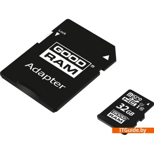 GOODRAM M1AA microSDHC M1AA-0320R12 32GB (с адаптером) ver3