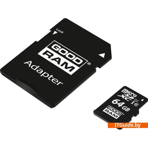 GOODRAM M1AA microSDXC M1AA-0640R12 64GB (с адаптером) ver3