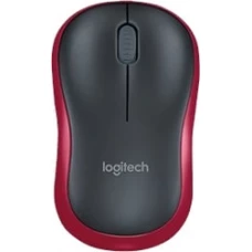 Мышь Logitech M185 (черный/красный)