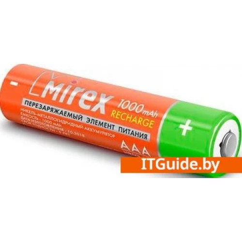 Аккумуляторы Mirex AAA 1000mAh 2 шт HR03-10-E2 ver3