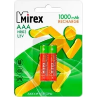Аккумуляторы Mirex AAA 1000mAh 2 шт HR03-10-E2