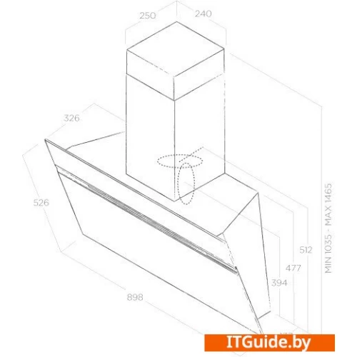 Кухонная вытяжка Elica Stripe Urban Cast Iron/A/90 ver5
