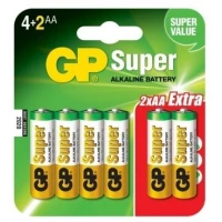 Батарейки GP Super LR6/15A 6BP