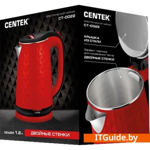 Электрочайник CENTEK CT-0022 (красный) ver4