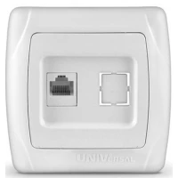 Розетка компьютерная UNIVersal Маргарита M0035 (Белый)