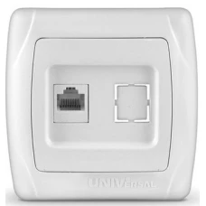 Розетка компьютерная UNIVersal Маргарита M0035 (Белый)