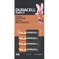 Батарейки DURACELL Simply AA LR6 4 шт.