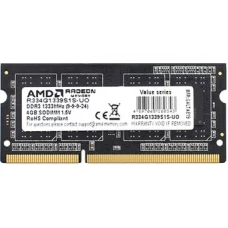 Оперативная память AMD Radeon R3 4GB DDR3 SODIMM PC4-10600 R334G1339S1S-UO