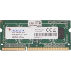 Оперативная память A-Data 4GB DDR3 SODIMM PC3-12800 AO1L16BC4R1-BX7S