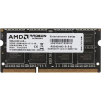 Оперативная память AMD Radeon R5 Entertainment 4GB DDR3 SODIMM PC4-12800 R534G1601S1S-U