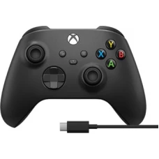 Геймпад Microsoft Xbox + USB-C кабель (черный)