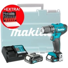 Дрель-шуруповерт Makita DF333DYX14 (с 2-мя АКБ, кейс +набор оснастки)