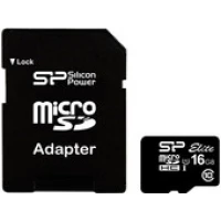 Карта памяти Silicon-Power microSDHC Elite UHS-1 (Class 10) 16 GB (SP016GBSTHBU1V10-SP)