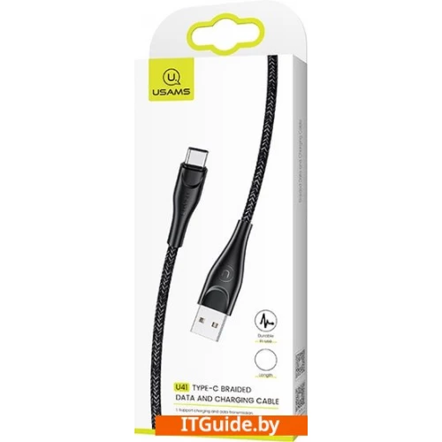 Кабель Usams U41 Type-C US-SJ395 (черный) ver3