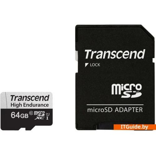 Transcend microSDXC TS64GUSD350V 64GB (с адаптером) ver1