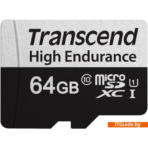 Transcend microSDXC TS64GUSD350V 64GB (с адаптером) ver2