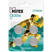 Батарейки Mirex CR2016 4 шт 23702-CR2016-E4