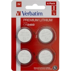 Батарейки Verbatim CR2450 Verbatim литиевая блистер 4 шт. 49535