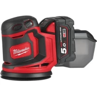 Эксцентриковая шлифмашина Milwaukee M18 BOS125-502B 4933464229 (с 2-мя АКБ, сумка)