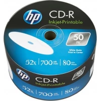 CD-R диск HP 700Mb HP 52x Printable полная заливка bulk 50 шт. 69301