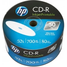 CD-R диск HP 700Mb HP 52x Printable полная заливка bulk 50 шт. 69301