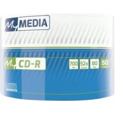 CD-R диск MyMedia 700Mb MyMedia 52x Printable, заливка до центра, 50 шт. 69206