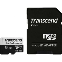 Карта памяти Transcend microSDXC 340S 64GB (с адаптером)