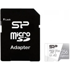 Карта памяти Silicon-Power Superior microSDXC SP256GBSTXDA2V20SP 256GB (с адаптером)