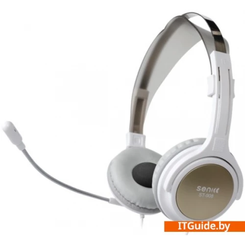 Наушники Senicc ST-908 (белый/золотистый) ver2