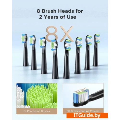 Электрическая зубная щетка Fairywill E11 (розовый, 8 насадок) ver3