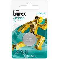 Батарейка Mirex CR2025 литиевая блистер 1 шт 23702-CR2025-E1