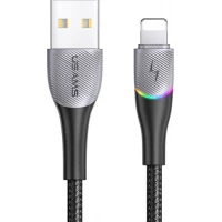 Кабель Usams U77 USB Type-A - Lightning SJ541USB01 (1.2, черный)