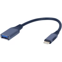 Кабель Cablexpert A-USB3C-OTGAF-01 USB Type-A - USB Type-C (0.15 м, фиолетовый)