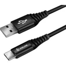 Кабель Airline ACH-C-25 USB Type-A - UCB Type-C (1 м, черный)