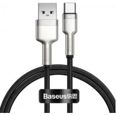 Кабель Baseus Cafule USB Type-A - Type-C (1 м, черный)