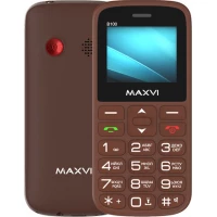 Кнопочный телефон Maxvi B100 (коричневый)
