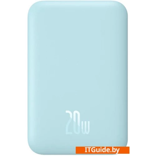 Внешний аккумулятор Baseus Magnetic Wireless PPCX020003 6000mAh (голубой) ver1