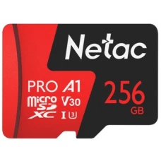 Карта памяти Netac MicroSDXC 256GB V30/A1/C10 Netac P500 Extreme Pro с адаптером