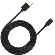 Кабель Canyon CNS-MFIC12B USB Type-A - Lightning (2 м, черный)